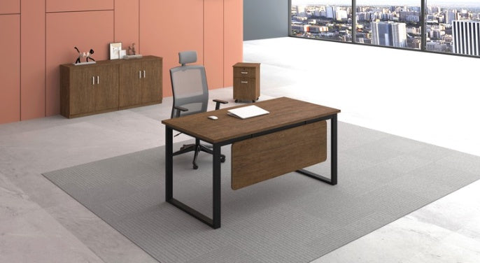 Office Desk Modern Space Melamine Semi Executive 63" X 32" 50C13-A / DESK0218