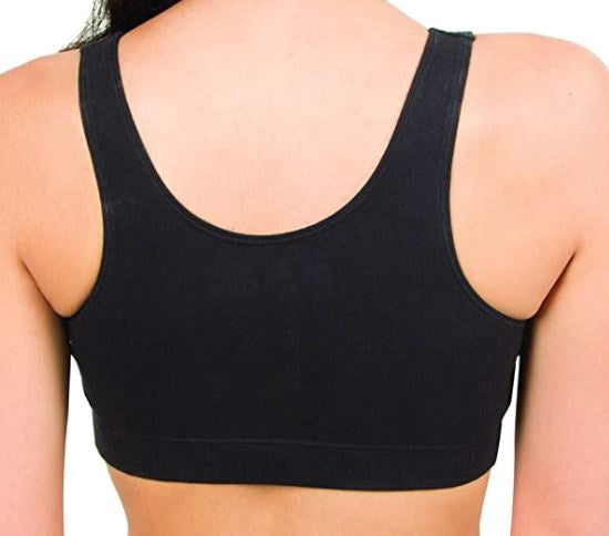 FRUIT OF THE LOOM Women Sports Bra Shirred Front with Removable Pads 2PACK