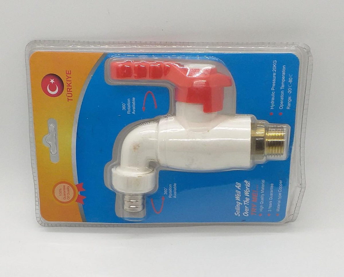 TURIKIYE Bib Cork 1/2" Turkiye White W/RED Lever