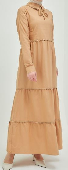 Dress Casual Beige Collar