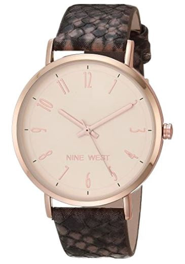 NINE WEST Watch Women's Snake Patterned Strap NW/2506