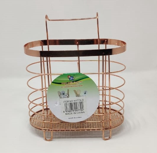 GENERIC Spoon Rack Kitchen Holder Caddy HY779-D Rose Gold
