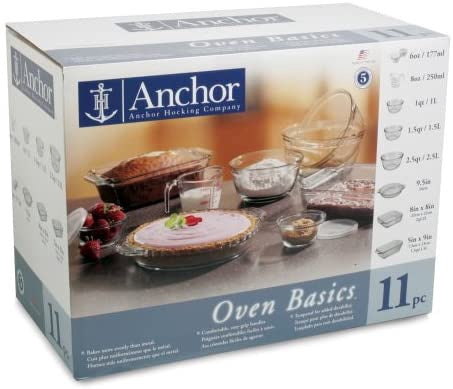 Cake Pan Glass Anchor 11PC Oven Basics C1826