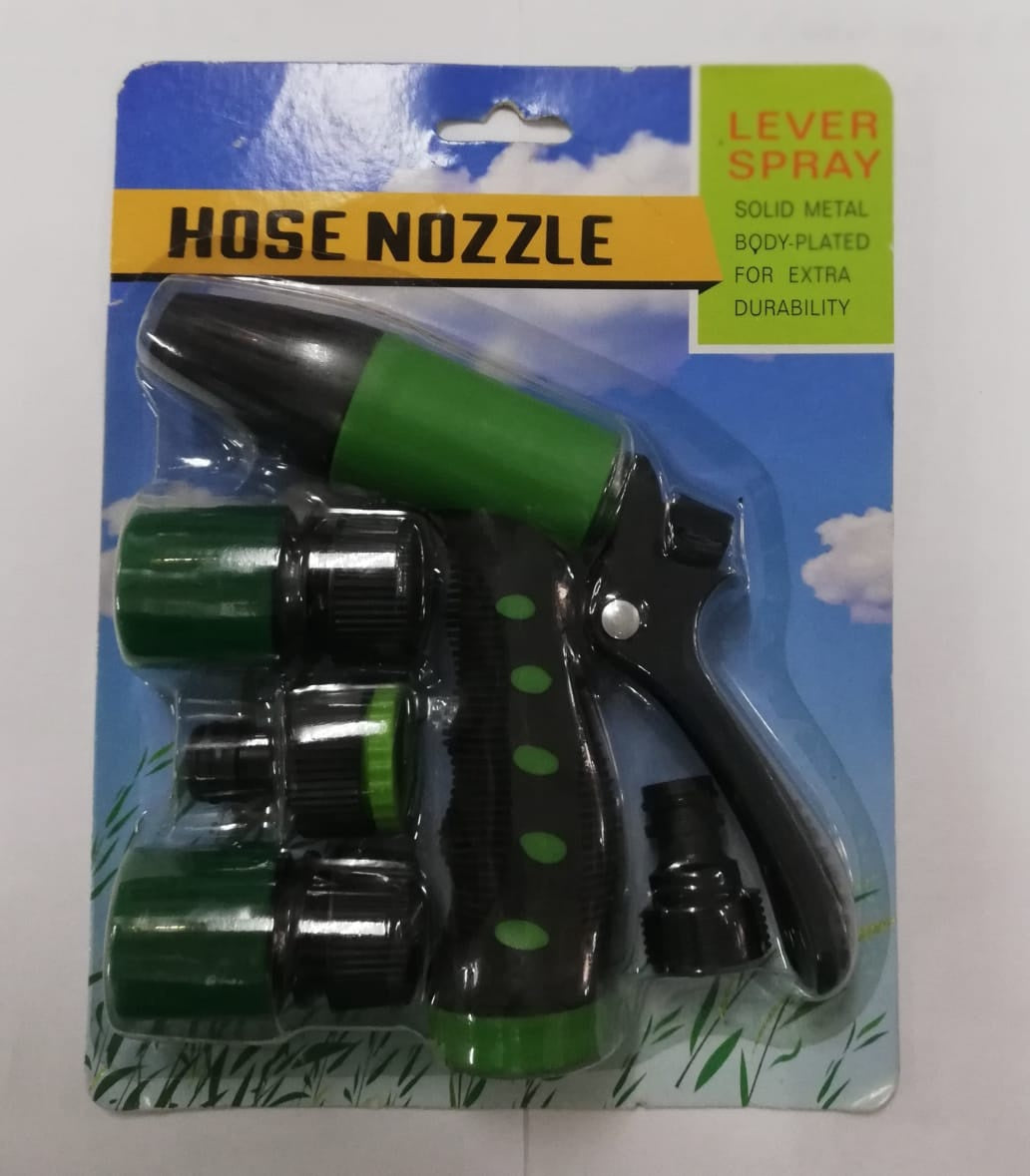 Hose Nozzle 5PCS Lever Spray IN Pk