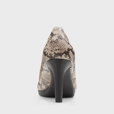 CLARKS Footwear Women Pump Adriel Viola Taupe Snake Print