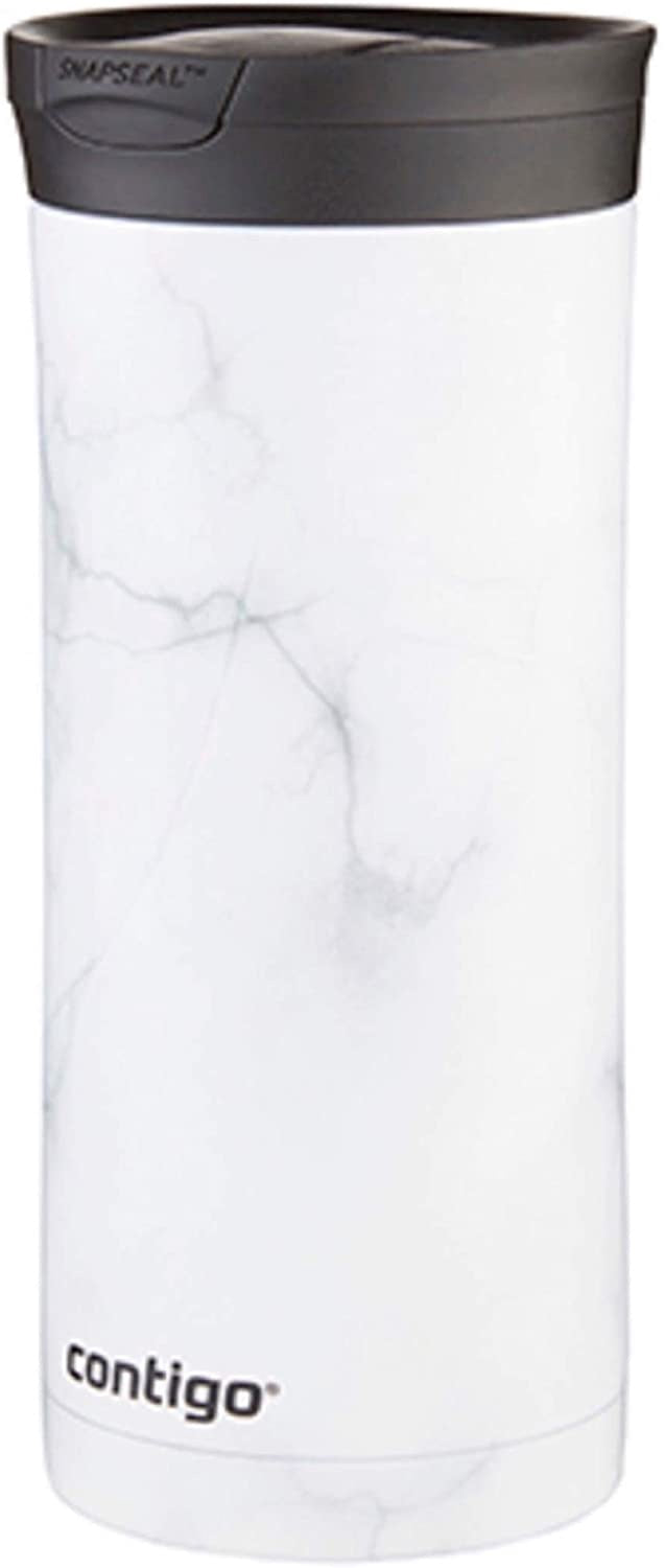 CONTIGO Couture Snapseal Insulated Travel Mug, 20OZ, White Marble