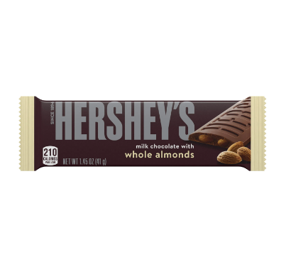 HERSHEY'S Milk Chocolate with Whole Almonds Bar 41G