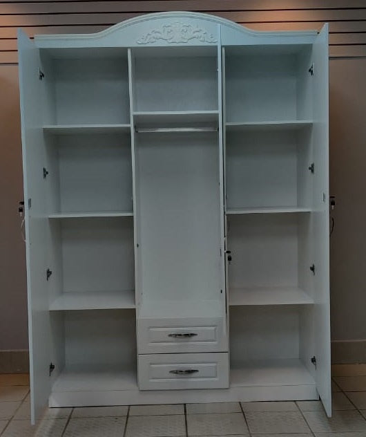 Wardrobe Tripple with Mirror White 9607-3