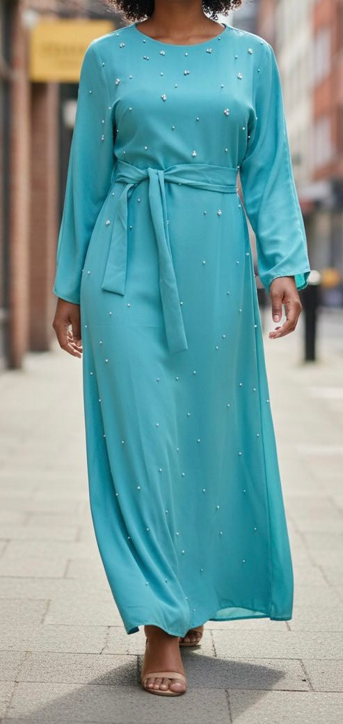 Gown Abaya Pearl Assorted Colors & Pattern