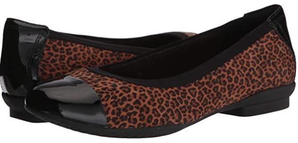 CLARKS Footwear Women Sara Orchid Leopard Ballet Flat