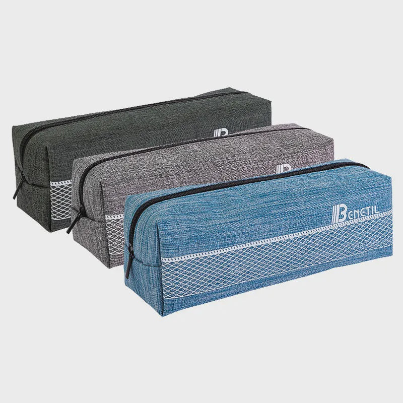 DELI Stationery Pencil Case Pouch H930 Benetil Fabric Oxford