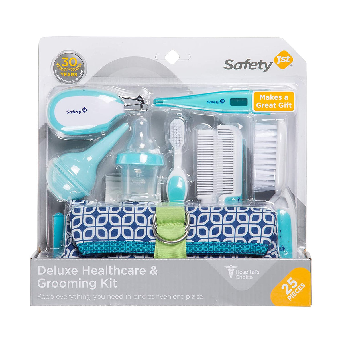 SAFETY 1ST Baby Deluxe 25-PIECE Baby Healthcare and Grooming Kit IH324 (Arctic Blue)