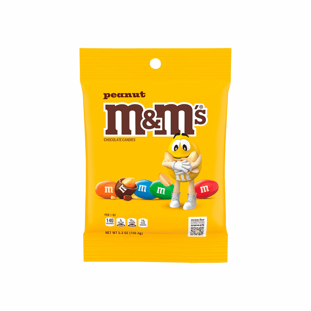 M&M Peanut Milk Chocolate Candies 5.3OZ 150.3G