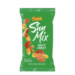 SUNSHINE SNACKS Sun Mix Salty Sweet Honey Roasted Cashews, Pecans & Salted Peanuts 58G 2.04OZ