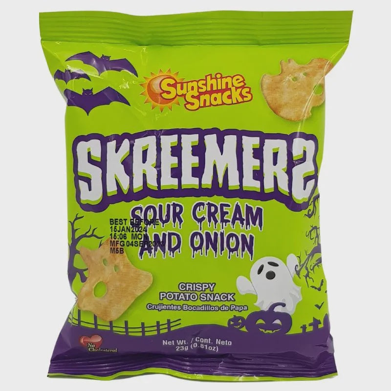SUNSHINE SNACKS Skreemers Sour Cream & Onion Crispy Potato 23G 0.8OZ