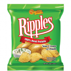 SUNSHINE SNACKS Ripples Sour Cream & Onion 35G 1.24OZ