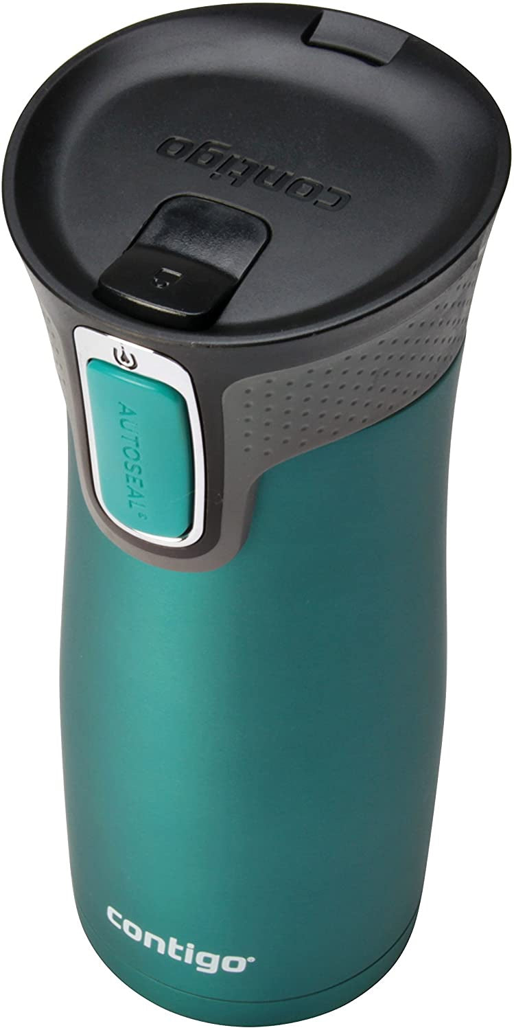 CONTIGO Travel Mug Autoseal West Loop VACCUUM-INSULATED Stainless Steel 16 OZ, Biscay Bay