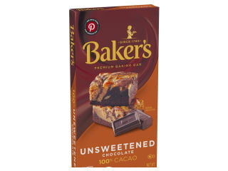 Chocolate Kraft Bakers Unsweetened 100% Cacao 4oz