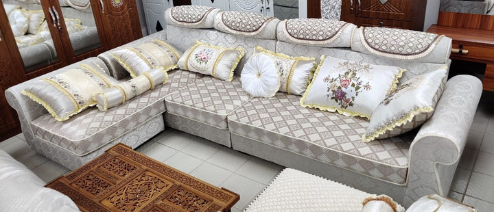 Sofa Set L Shape with Pillows