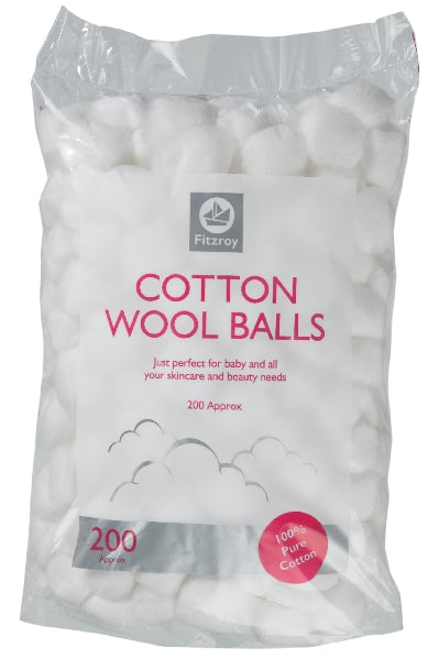 Fitzroy 100% Cotton Wool Balls 200's