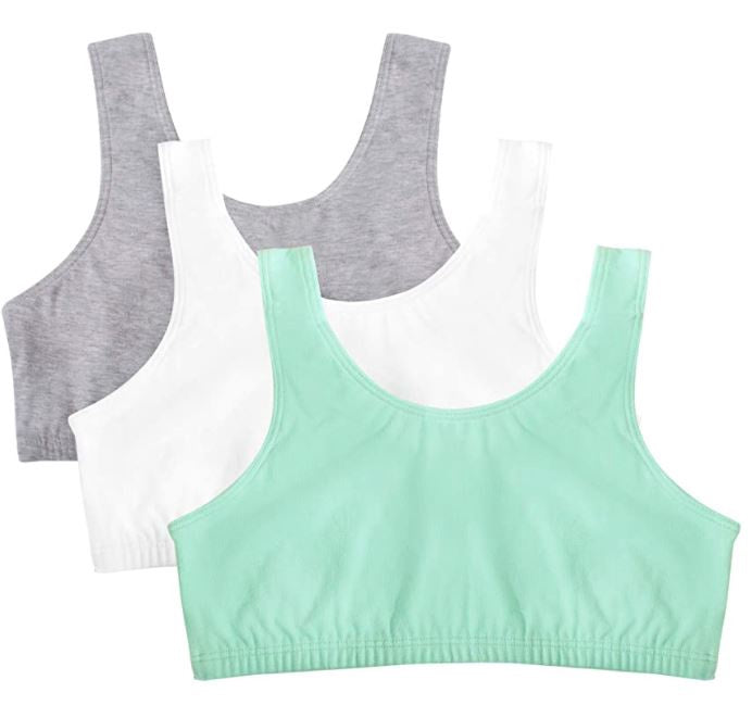 FRUIT OF THE LOOM Women Sports Bra Built Up Tank Style Mint / Purple