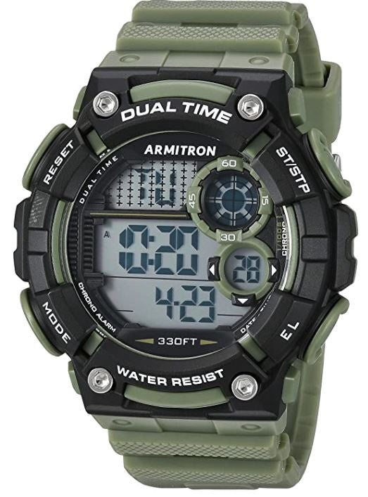 ARMITRON Watch Men's Digital Chronograph Army Green 8445DGN