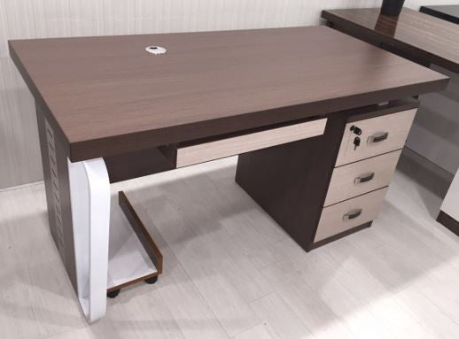 Office Desk Table Set YF041-140X 1.4M 1400X650X760MM A & B Wood and Metal