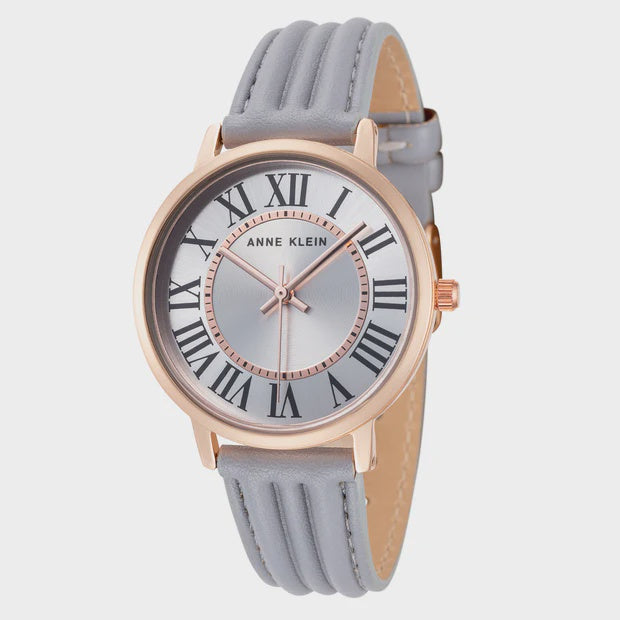 ANNE KLEIN Watch Women Textured Strap Pink / Grey 3836