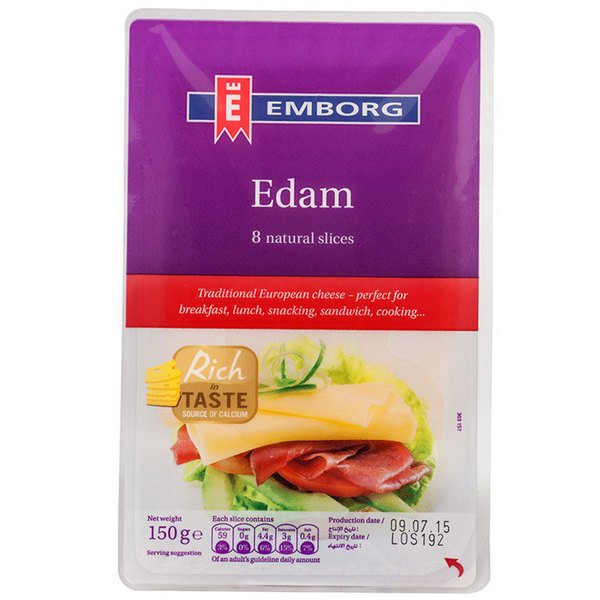 Emborg Edam Cheese in Slices 150g