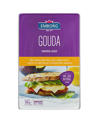 Emborg Gouda Cheese Slices 150g