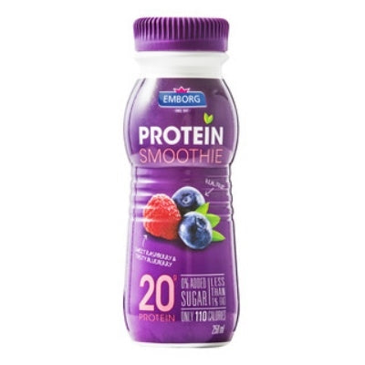 Emborg Smoothie Prot Rberry&Bberry 250ml