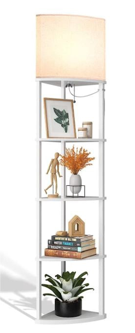 ADDLON Floor Lamp 5-TIER Sector Corner Shelf