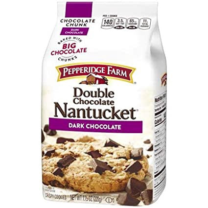 PEPPERIDGE FARM Double Chocolate Nantucket Dark Chocolate 7.75OZ 220G