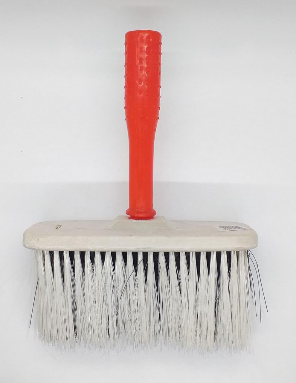 Brush Construction Red W/HANDLE Blk&wht Bristle