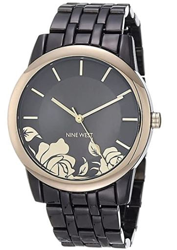 NINE WEST Watch Women Bracelet Dark Grey 1579FLGT