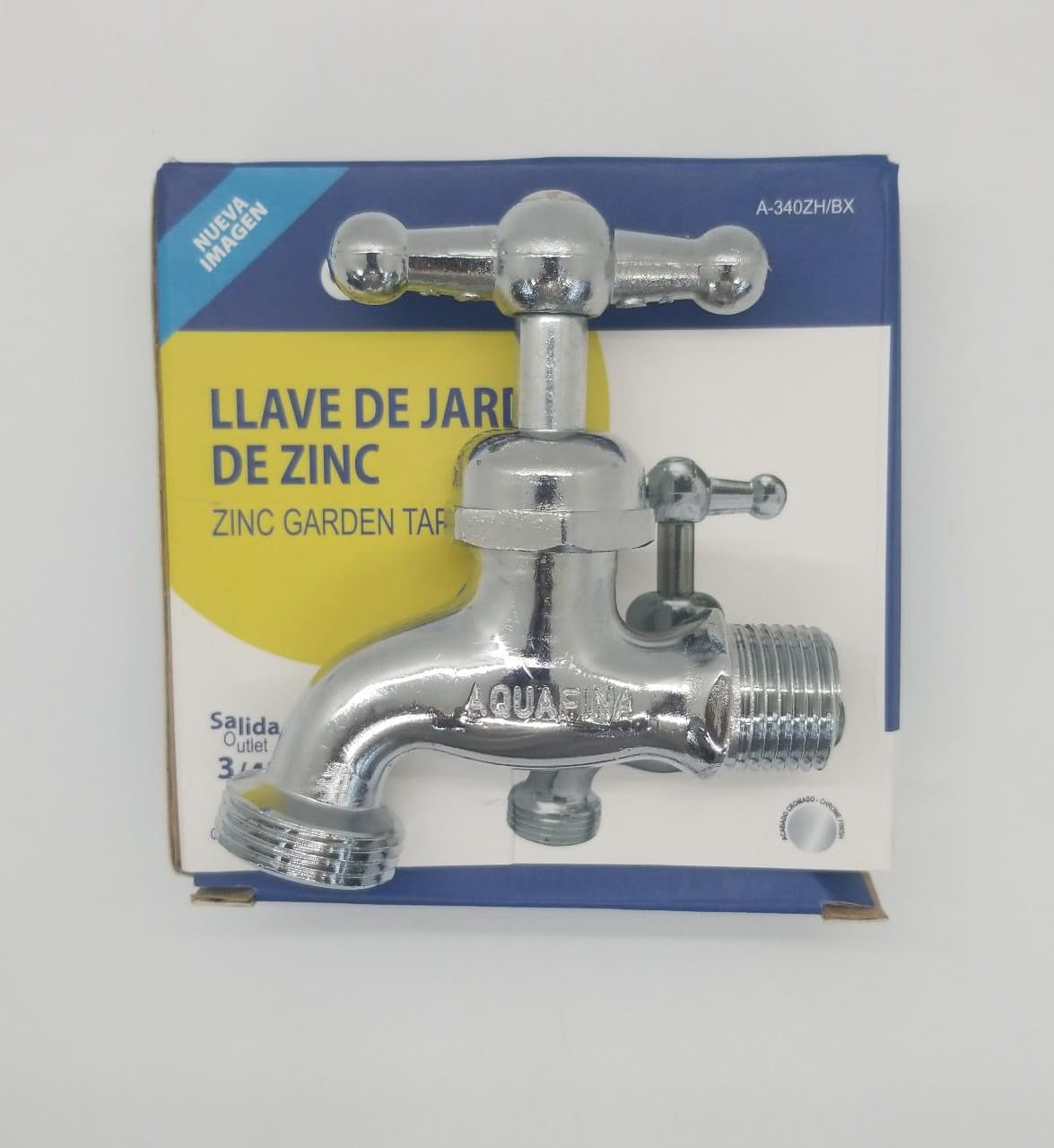 AQUAFINA BLUE Bib Cork 1/2" Aquafina Zinc Chrome A-340ZH/BX