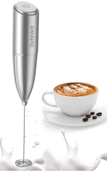 Milk Frother Stainless Steel Whisk SILVER/BLACK