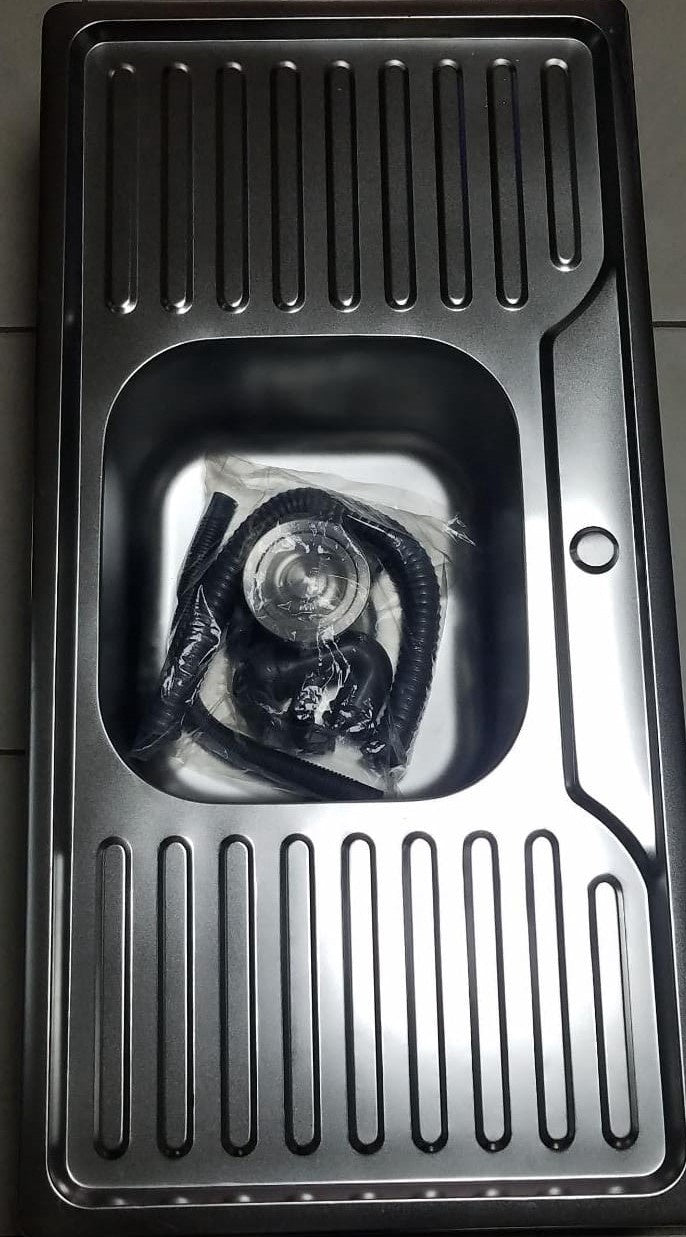 SINK S/BOWL D/DRAIN 39.5" X 20" X 8" W/WASTE NSC-2087