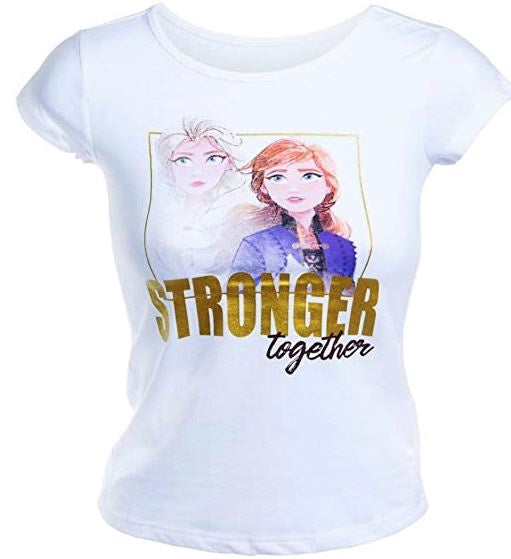 DISNEY Kids Girls Tshirt Frozen 2 White