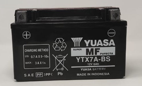 YUASA M/CYCLE Battery YTX7A-BS 12V 6AH