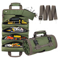 Heavy-Duty Roll Up Tool Bag, Multi-Purpose Tool Roll Organizer, Hanging Canvas Tool Pouch for Car, Electrician, & Mechanic