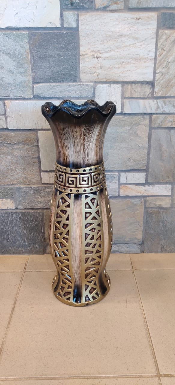 Vase 24" LY259 Gold and Brown