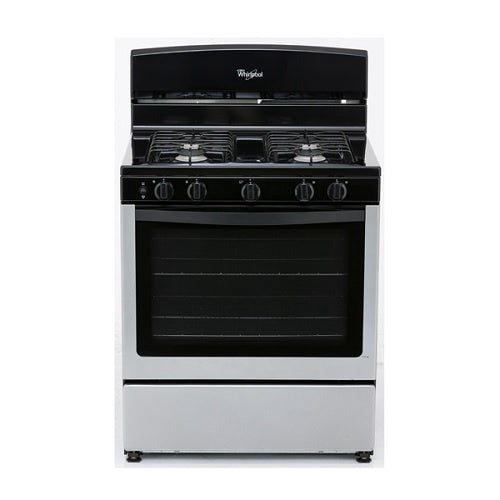 WHIRLPOOL Stove 4 Burner LWF7230D 30" Silver 1Y