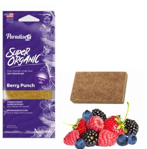 Car Air Freshener Paradise Air Super Organic Berry Punch SO-008 Purple