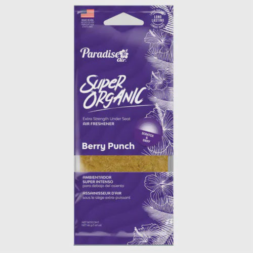 Car Air Freshener Paradise Air Super Organic Berry Punch SO-008 Purple