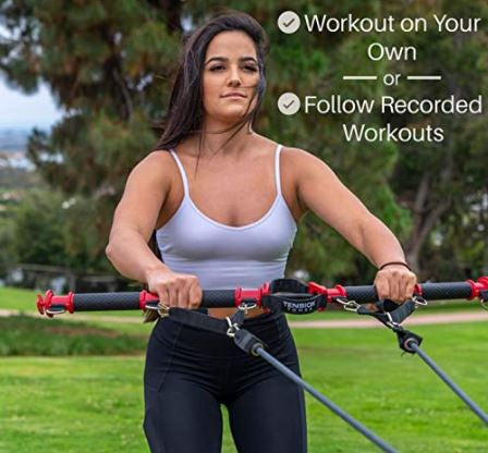 TENSION TONER Full Body Resistance Bar Portable Workout Equipment