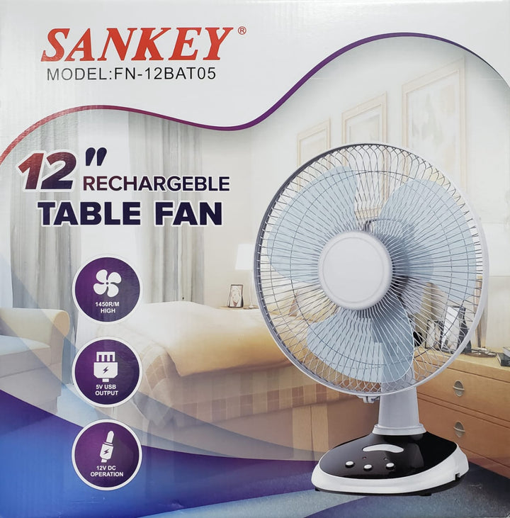 SANKEY Fan 12" Rechargeable FN-12BAT05
