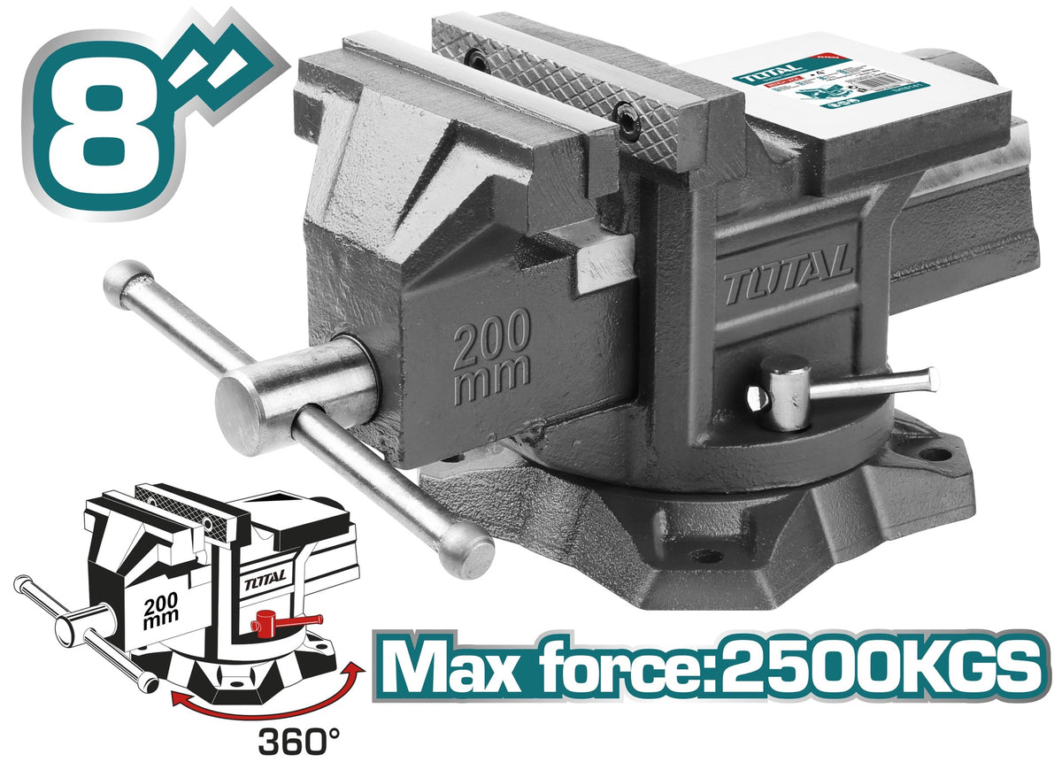 TOTAL Bench Vice 8" THT6186