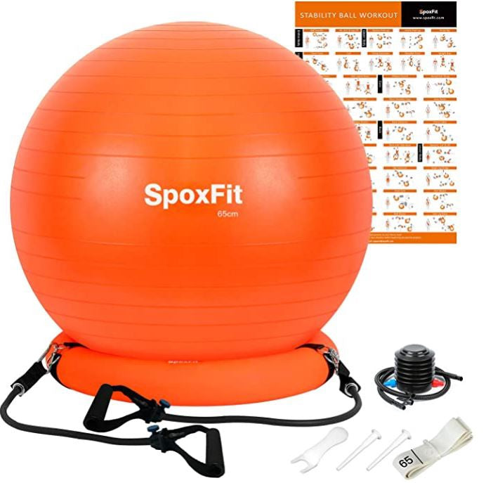 SPOXFIT Exercise Ball Chair Home Gym Orange