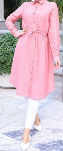 Top Tunic Adjustable Waist Pink